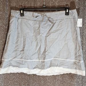 Seersucker mini skirt